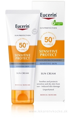 Eucerin SUN SENSITIVE PROTECT SPF 50+ Krém vysoko ochranný krém na opaľovanie, na tvár (inov.23) 1x50 ml
