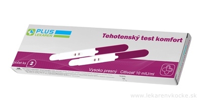 PLUS LEKÁREŇ Tehotenský test Komfort tyčinkový 1x2 ks