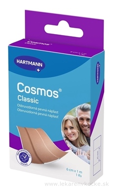 COSMOS Classic Pevná náplasť na rany, oteruvzdorná, (6 cm x 1 m) 1x1 ks
