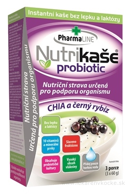 Nutrikaša probiotic - CHIA a čierna ríbezla 3x60 g (180 g)