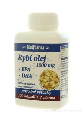 MedPharma RYBÍ OLEJ 1000 mg - EPA, DHA cps 100+7 zadarmo (107 ks)