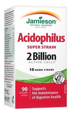 JAMIESON SUPER STRAIN ACIDOPHILUS cps komplex bakteriálnych kultúr - 10 kmeňov 1x90 ks