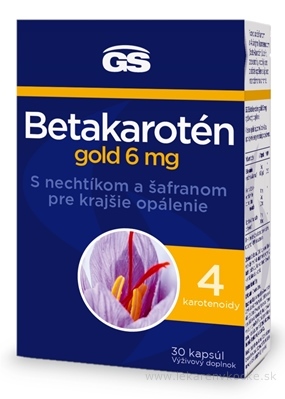 GS Betakarotén gold 6 mg cps s nechtíkom a šafranom 1x30 ks