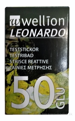 Wellion LEONARDO GLU Prúžky testovacie (1 balenie) 1x50 ks