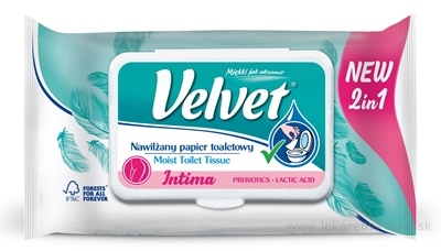 Velvet Intima 2v1 vlhčený toaletný papier 1x42 ks