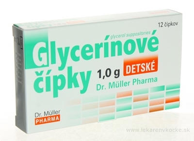 Dr. Müller Glycerínové čípky 1,0 g sup detské 1x12 ks