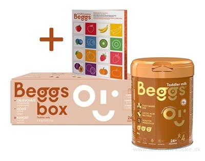 Beggs 4 box batoľacie mlieko, výživa malých detí (od ukonč. 24. mesiaca) + pexeso, 3x800 g (2,4 kg)