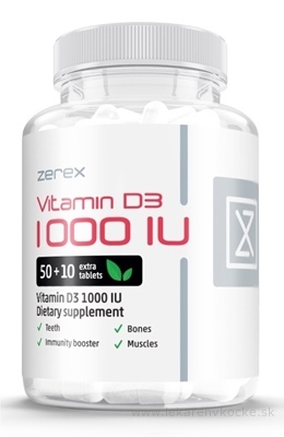 Zerex Vitamín D3 1000 IU tbl 1x60 ks