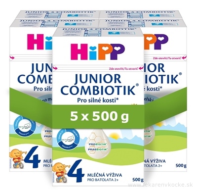HiPP 4 JUNIOR COMBIOTIK mliečna výživa pre batoľatá (od 2 rokov) 5x500 g