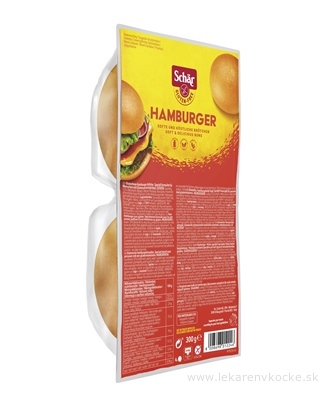 Schär ŽEMLE HAMBURGER pečivo bezgluténové 4x75 g (300 g)