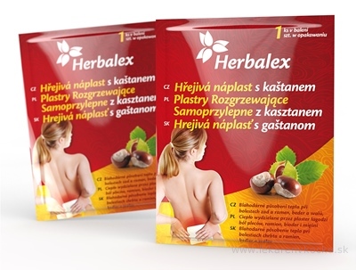 Herbalex Hrejivá náplasť s gaštanom 1x1 ks