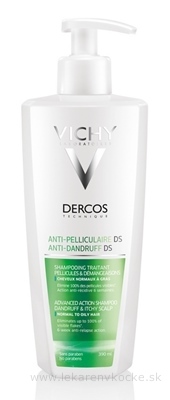 VICHY DERCOS ANTI-DANDRUFF Šampón proti lupinám na normálne a mastné vlasy (M0516000) 1x390 ml