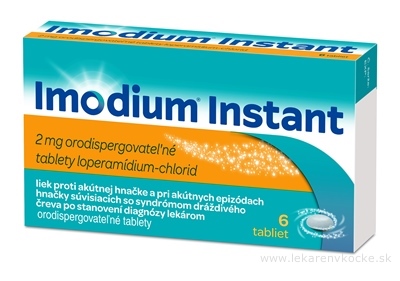 Imodium Instant tbl oro 2 mg (blis.papier/PET/Al/PVC/PA) 1x6 ks
