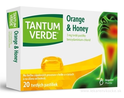 TANTUM VERDE Orange & Honey pas ord 3 mg (blis.PVC/PE/PVDC/Al) 1x20 ks