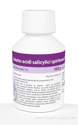 Solutio acidi salicylici spirituosa 1 % sol der (fľ.HDPE biela) 1x100 g