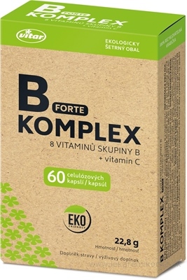 VITAR B-KOMPLEX FORTE + vitamín C cps 1x60 ks