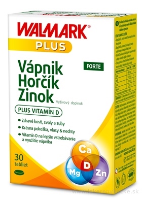 WALMARK Vápnik Horčík Zinok FORTE tbl (inov.2019) 1x30 ks