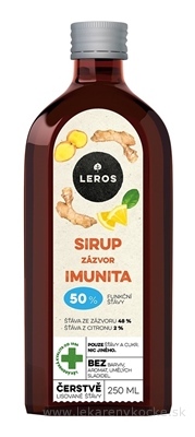 LEROS Sirup Zázvor Imunita 1x250 ml