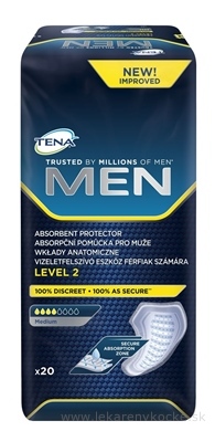 TENA Men Level 2 inkontinenčné vložky pre mužov (inov.2022) 1x20 ks