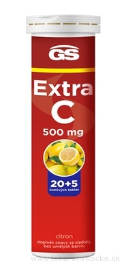 GS Extra C 500 mg tbl eff (inov.2023) príchuť citrón 20+5 (25 ks)