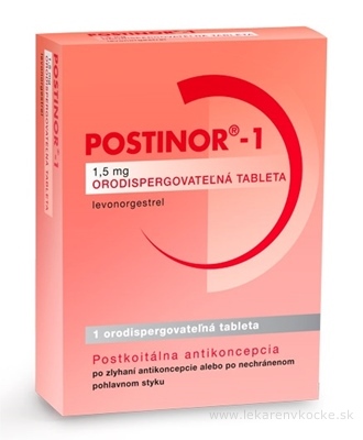 Postinor-1 1,5 mg tbl oro (blis.PVC/Al) 1x1 ks