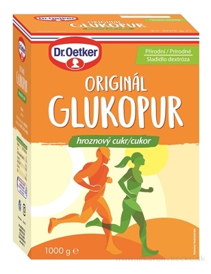 GLUKOPUR ORIGINÁL (hroznový cukor) - Dr.Oetker prášok, prírodné sladidlo 1x1000 g