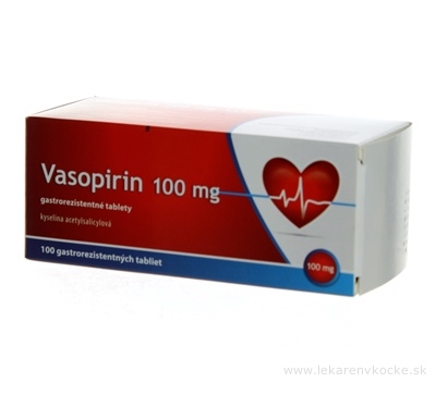 Vasopirin 100 mg tbl ent (blis.PVC/Al) 1x100 ks