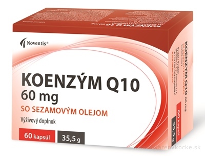 Noventis Koenzým Q10 60 mg so sezamovým olejom, cps 1x60 ks