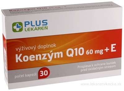 PLUS LEKÁREŇ Koenzým Q10 60 mg + E cps 1x30 ks