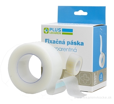 PLUS LEKÁREŇ Fixačná páska transparentná 2,5cm x 9m, cievka, 1x1 ks