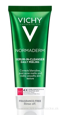 VICHY NORMADERM SERUM-IN-CLEANSER DAILY PEELING čistiace sérum a každodenný peeling, bez parfumácie 1x125 ml