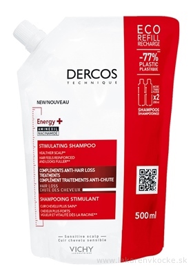 VICHY DERCOS ENERGY+ STIMULATING SHAMPOO stimulujúci šampón, náplň 1x500 ml