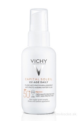 VICHY CAPITAL SOLEIL UV-AGE DAILY denný fluid proti fotostarnutiu pleti s ochranným faktorom SPF50+, 1x40 ml