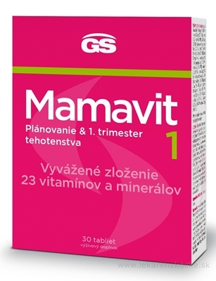 GS Mamavit 1, Plánovanie a 1. trimester tbl 1x30 ks