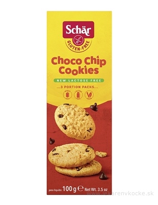 Schär CHOCO CHIP COOKIES sušienky bezgluténové, s kúskami čokolády 1x100 g