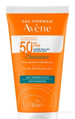 AVENE CLEANANCE SPF50+ ANTI-BLEMISHES slnečná ochrana, citlivá pokožka so sklonom k akné 1x50 ml