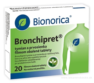 Bronchipret tymian a prvosienka tbl flm 60 mg/160 mg (blis.PVC/PVDC/Al) 1x20 ks
