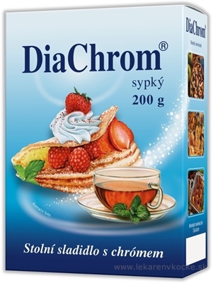 DiaChrom sypký nízkokalorické sladidlo prášok 1x200 g