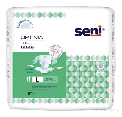 Seni OPTIMA TRIO Large plienkové nohavičky (obvod 80-125 cm) 1x10 ks