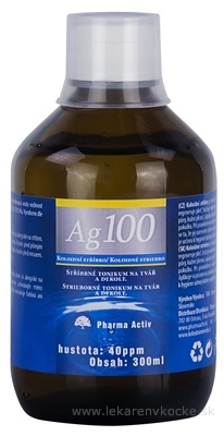 Pharma Activ Koloidné striebro Ag100 hustota 40ppm, 1x300 ml