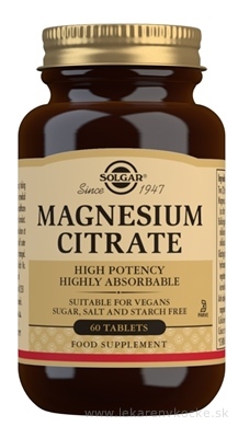 Solgar Magnesium citrát 200 mg tbl 1x60 ks