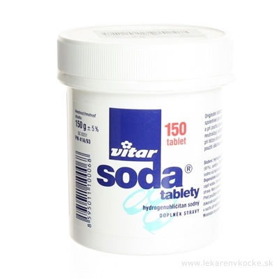 VITAR sóda tablety hydrogénuhličitan sodný, tbl 1x150 ks