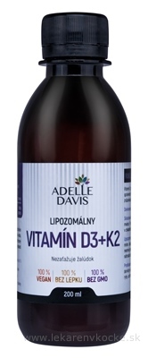 Adelle Davis Lipozomálny VITAMÍN D3+K2 1x200 ml