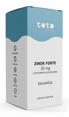 TOTO ZINOK FORTE 25 mg cps s postupným uvoľňovaním 1x100 ks