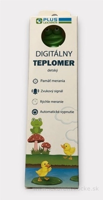 PLUS LEKÁREŇ Digitálny TEPLOMER detský žabka, s puzdrom a ohybnou špičkou 1x1 ks
