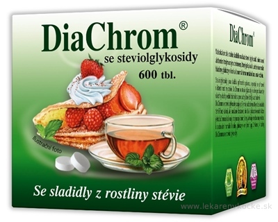 DiaChrom s glykozidmi steviolu tbl 1x600 ks