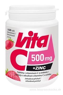 Vitabalans Vita C 500 mg + ZINC tbl s jahodovou príchuťou 1x150 ks