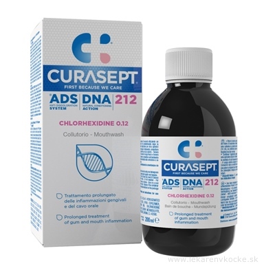 CURASEPT ADS 212 DNA 0,12% ústna voda 1x200 ml