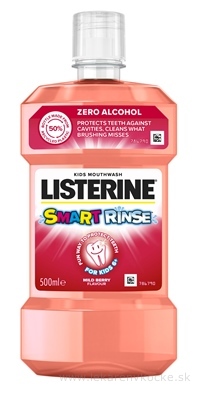 LISTERINE Smart Rinse Mild Berry ústna voda 1x500 ml