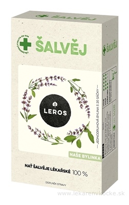 LEROS ŠALVIA bylinný čaj, nálevové vrecúška (inov.2021) 20x1,5 g (30 g)